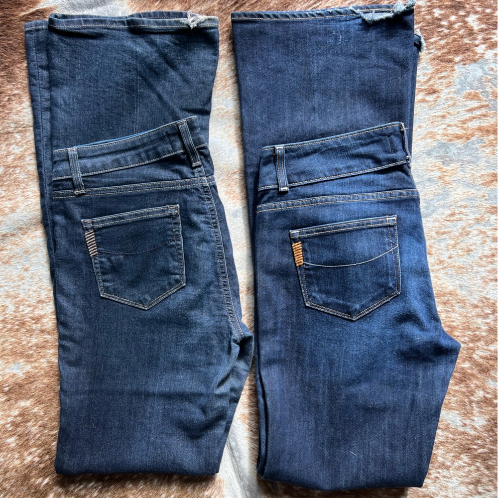 Two pairs of Paige Jeans size 29 SKYLINE BOOT & HIDDEN HILLS